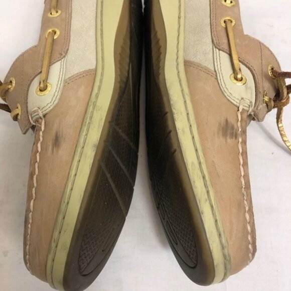 Sperry Top-Sider Angelfish Gold Leather Casual Boat Shoes Slip-On Loafers Size 7 - Picture 5 of 12
